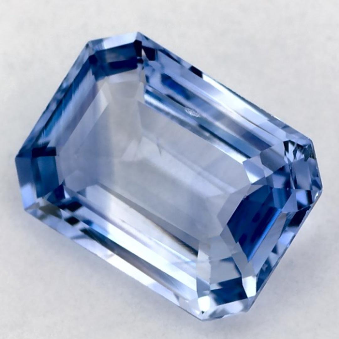 2.97 Ct Blue Sapphire Octagon Cut Loose Gemstone In New Condition For Sale In Fort Lee, NJ