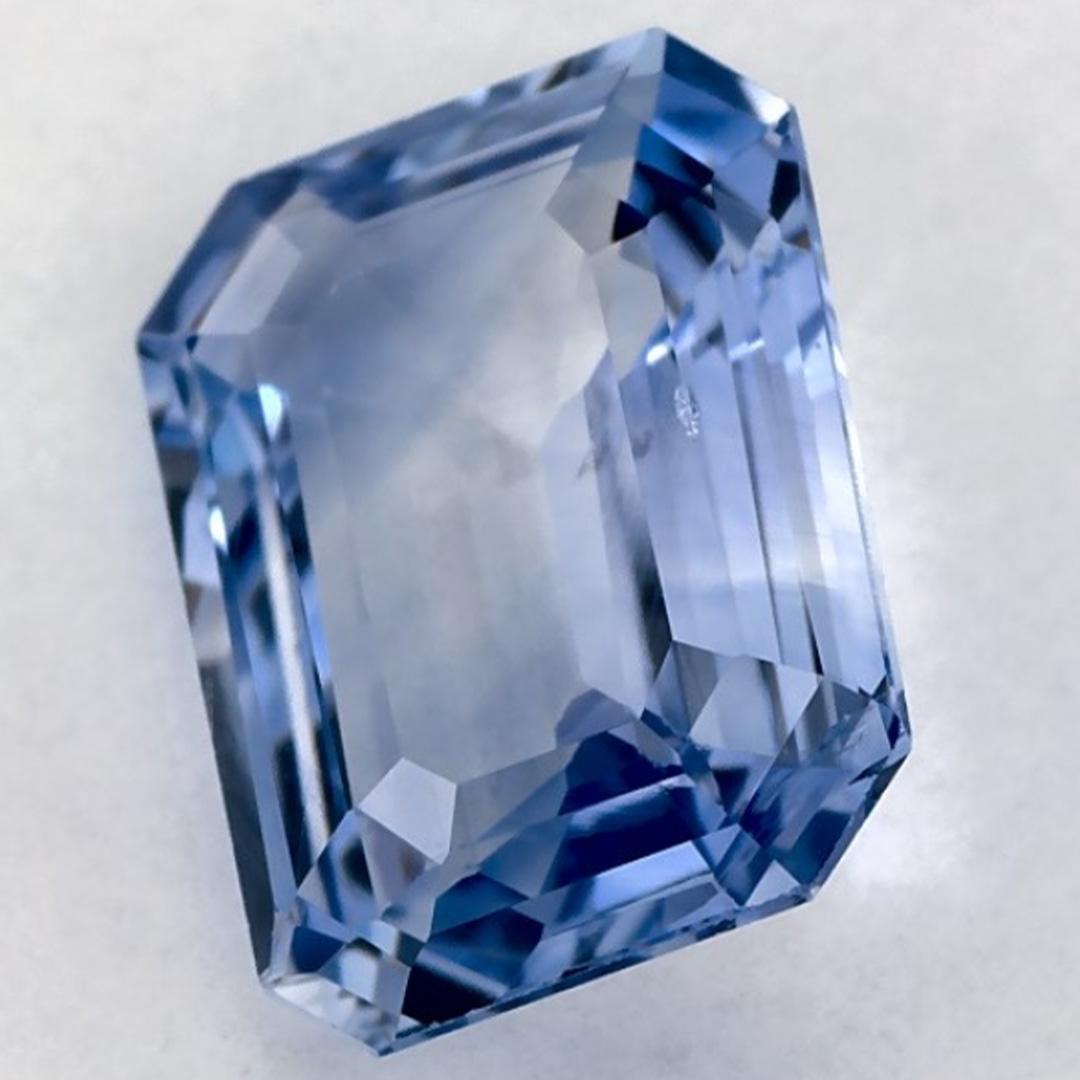 Pierre précieuse taille octogonale saphir bleu 2.97 carat Neuf - En vente à Fort Lee, NJ