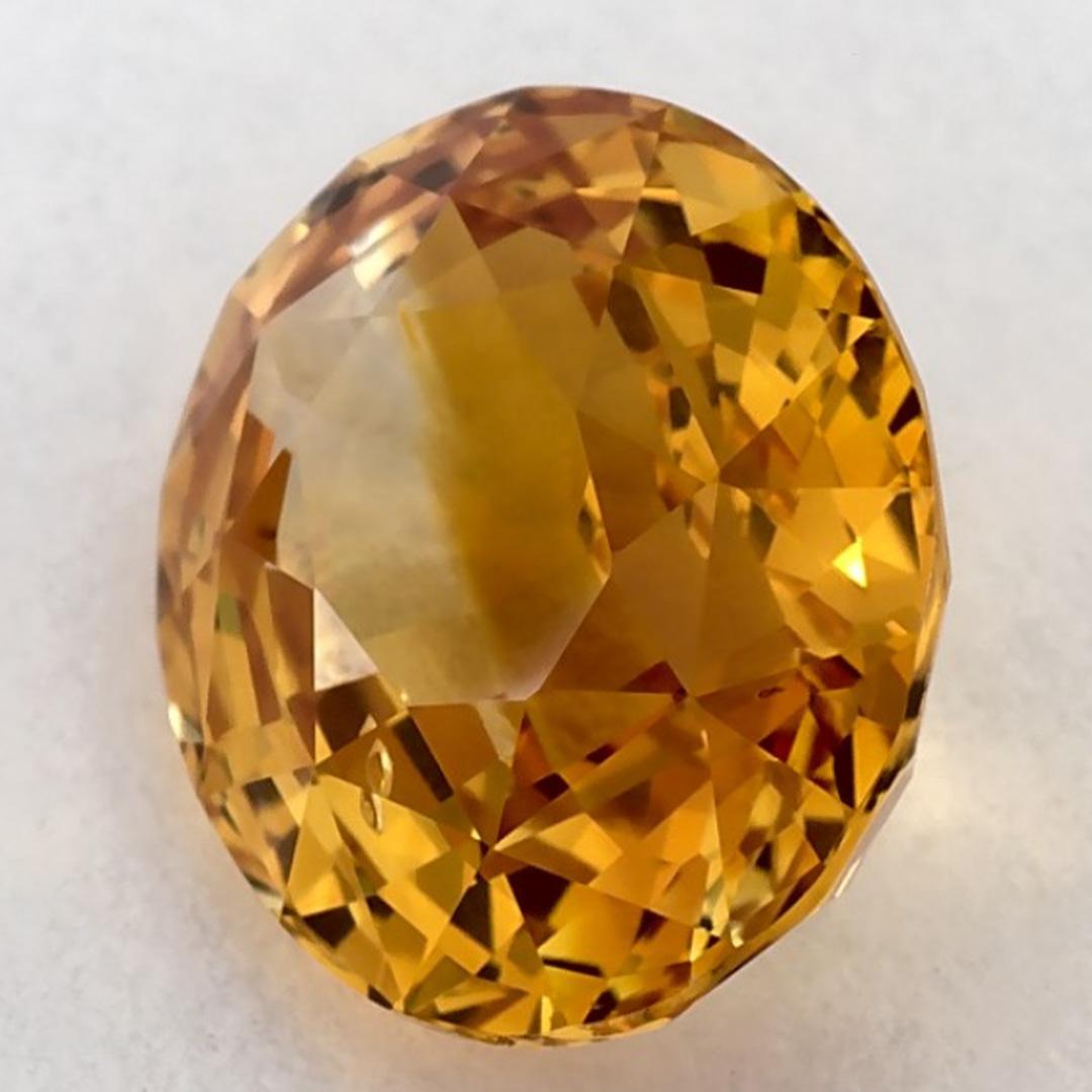 Donna 2.97 carati di zaffiro giallo ovale sfuso in vendita