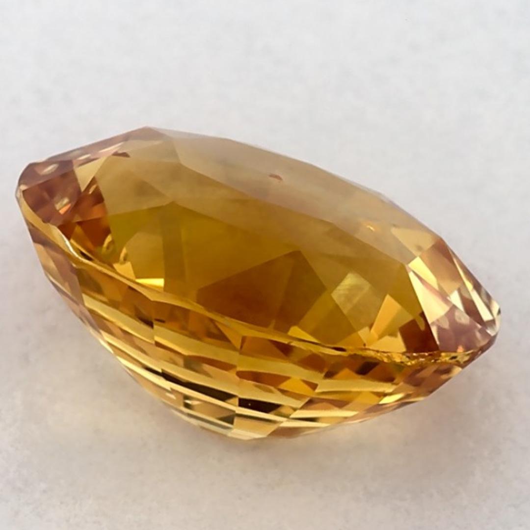 2.97 carati di zaffiro giallo ovale sfuso in vendita 1