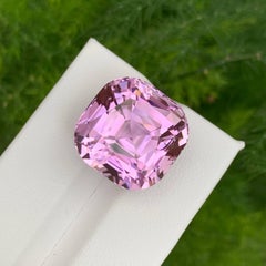 29.70 Carat Natural Loose Pink Kunzite Stone Cushion Cut Afghan Gemstone