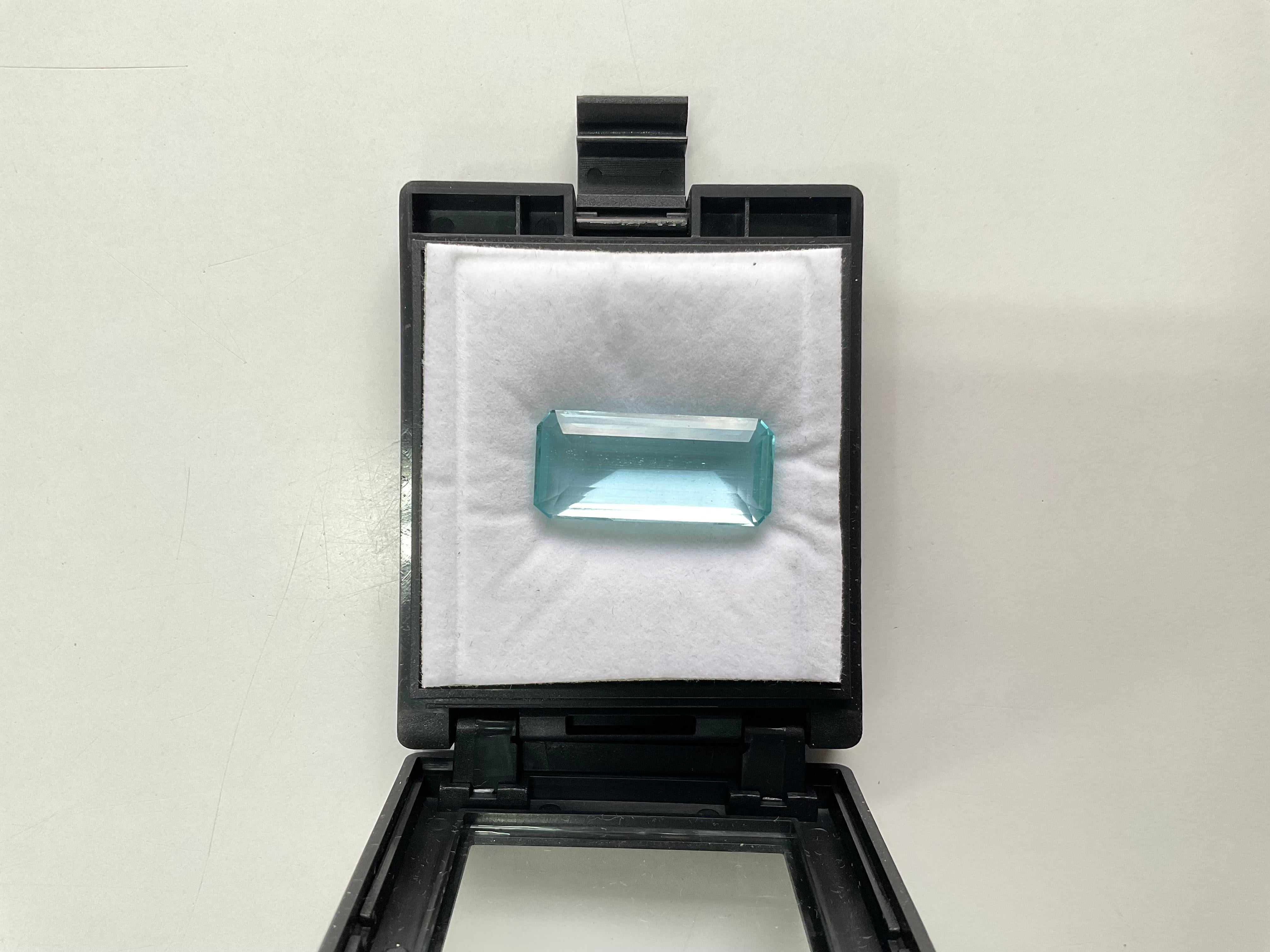 29.73 Carats Aquamarine Top Quality Octagon Cut Stone For Jewelry Natural Gem For Sale 1