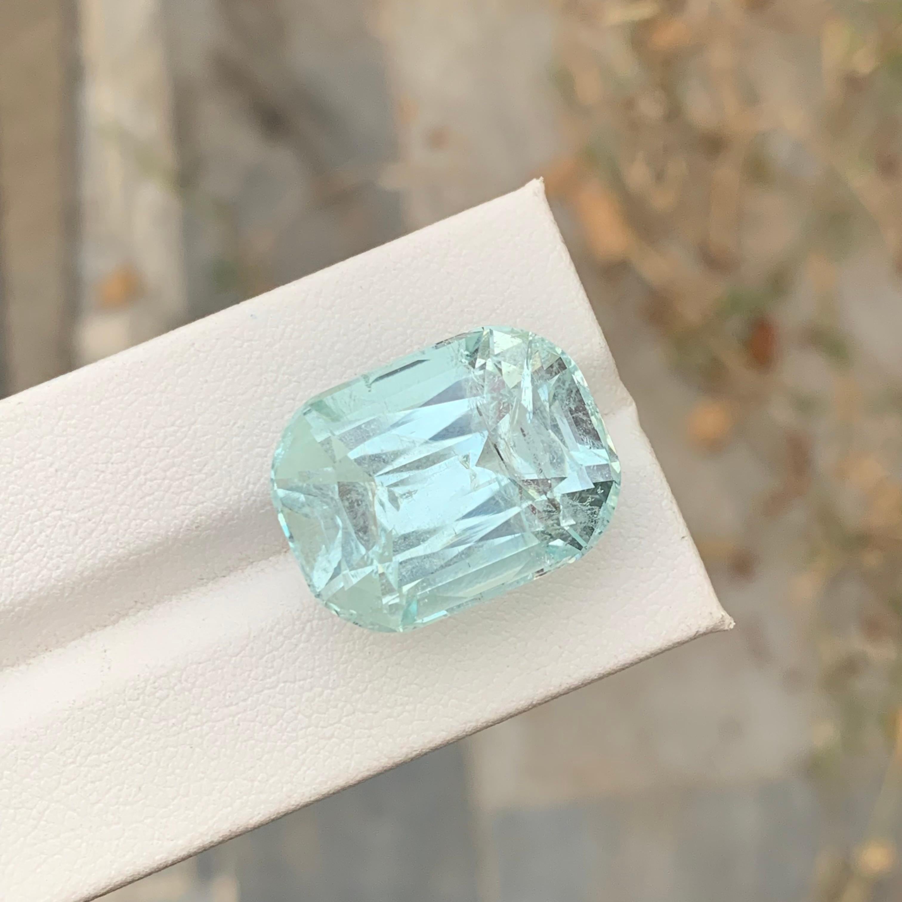 Cushion Cut 29.75 Carats Gigantic Natural Loose Aquamarine Included Gem For Necklace Jewelry For Sale
