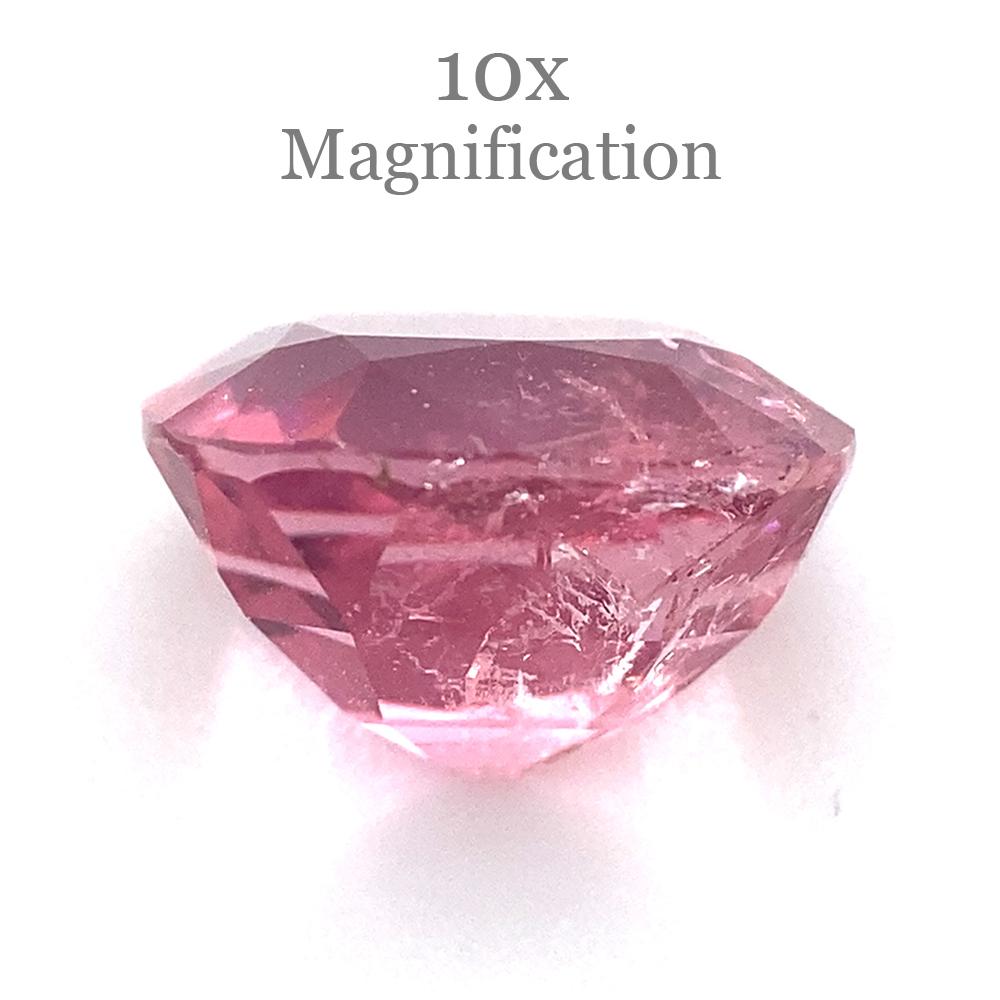 Women's or Men's 2.97ct Cushion purplish Pink Tourmaline from Brazil For Sale