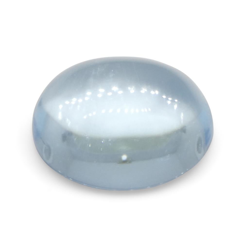 2.97ct Oval Cabochon Blue Aquamarine from Brazil For Sale 3