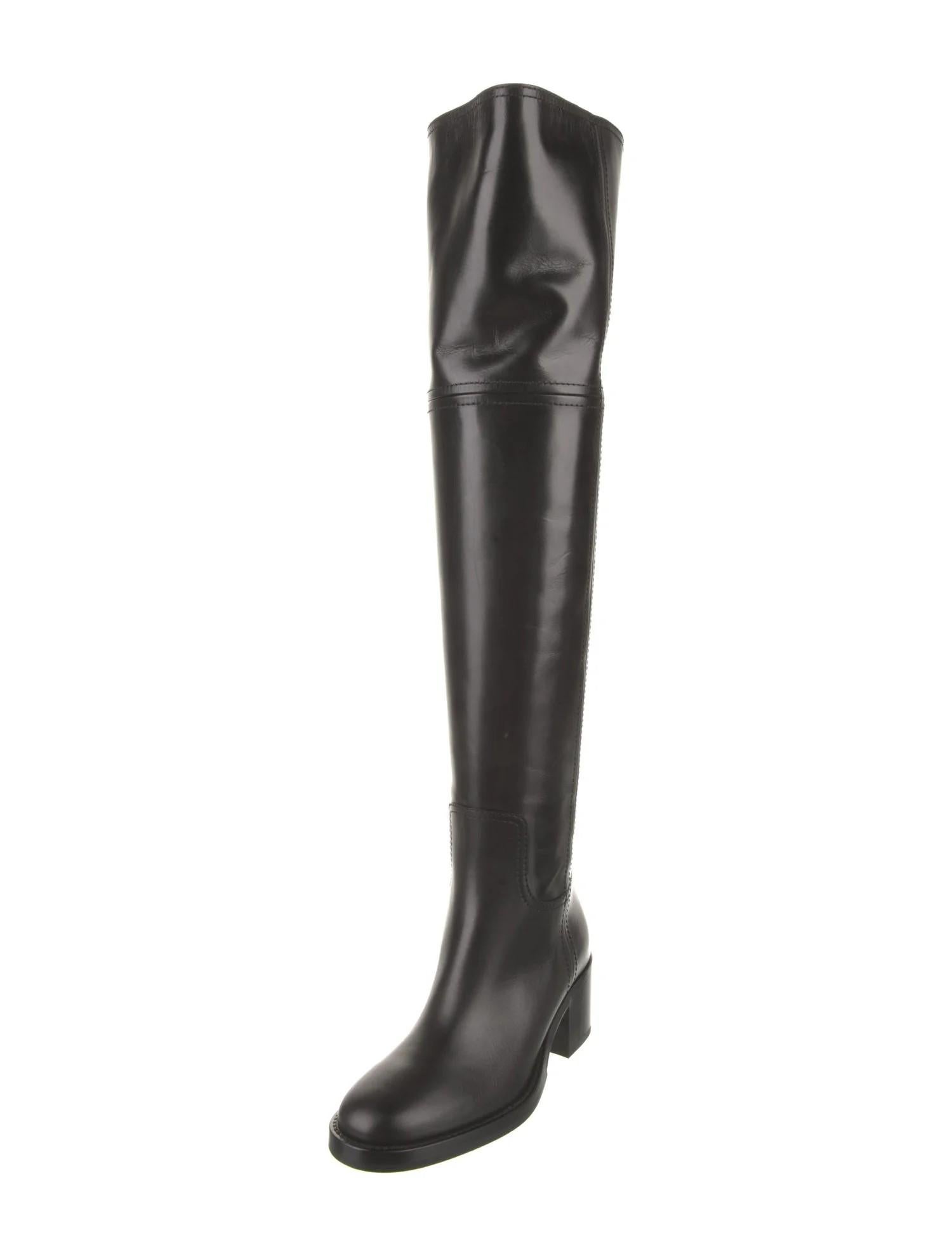 $2985 Nuevo Con Caja Gucci 2024 Sobre La Rodilla Botas De Cuero Sz 38 en venta 6