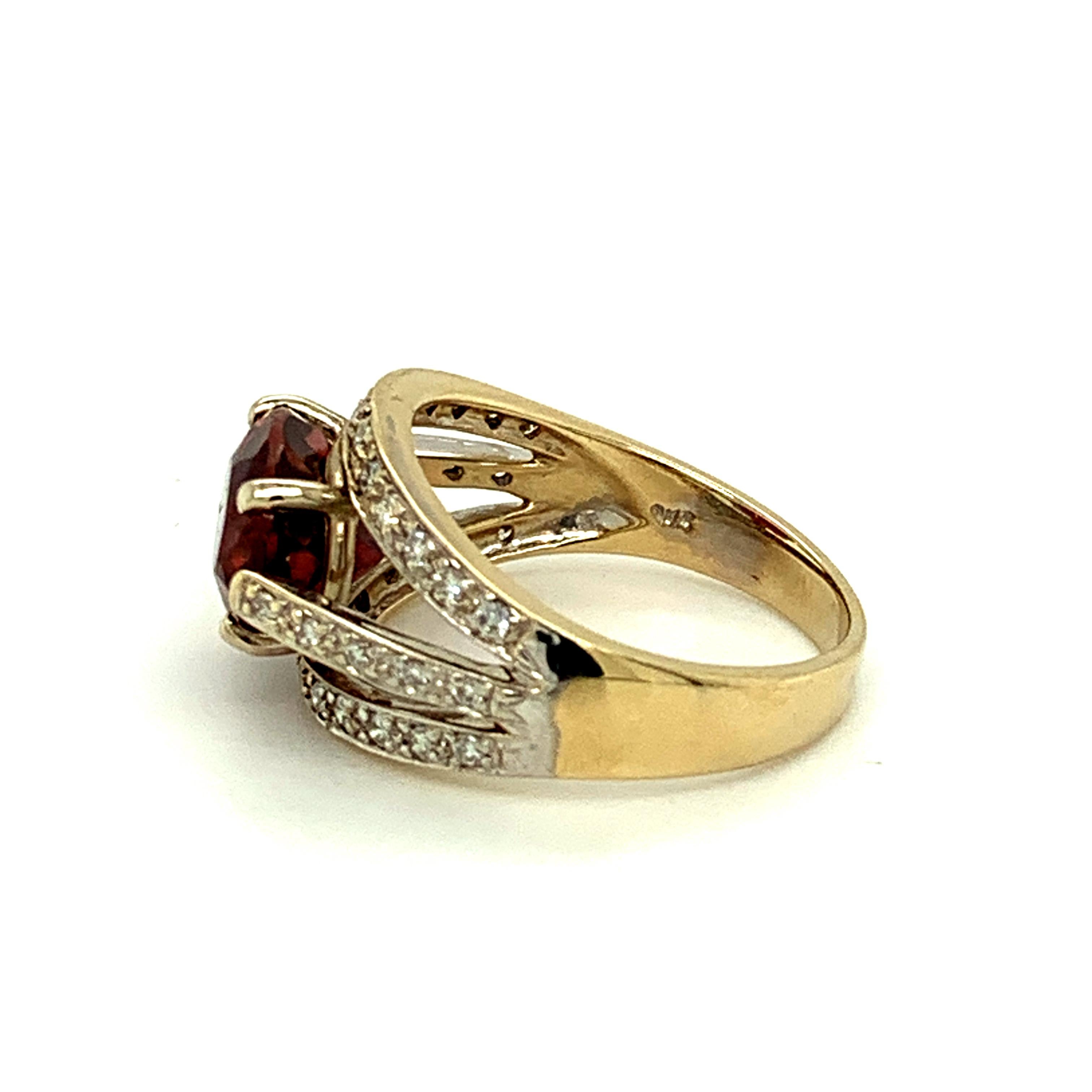 Contemporary 2.98ct Raspberry Rubellite Genuine Natural Tourmaline Ring '#J207' For Sale