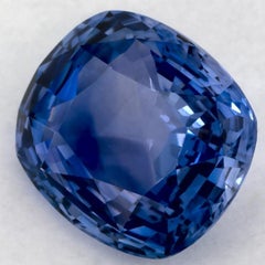 2.99 Karat Blauer Saphir Cushion Loser Edelstein