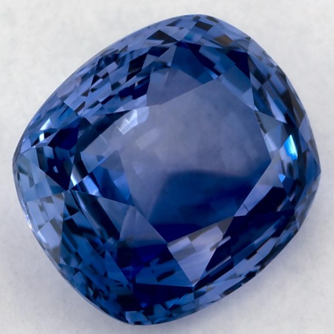 2.99 Karat Blauer Saphir Cushion Loser Edelstein (Kissenschliff) im Angebot