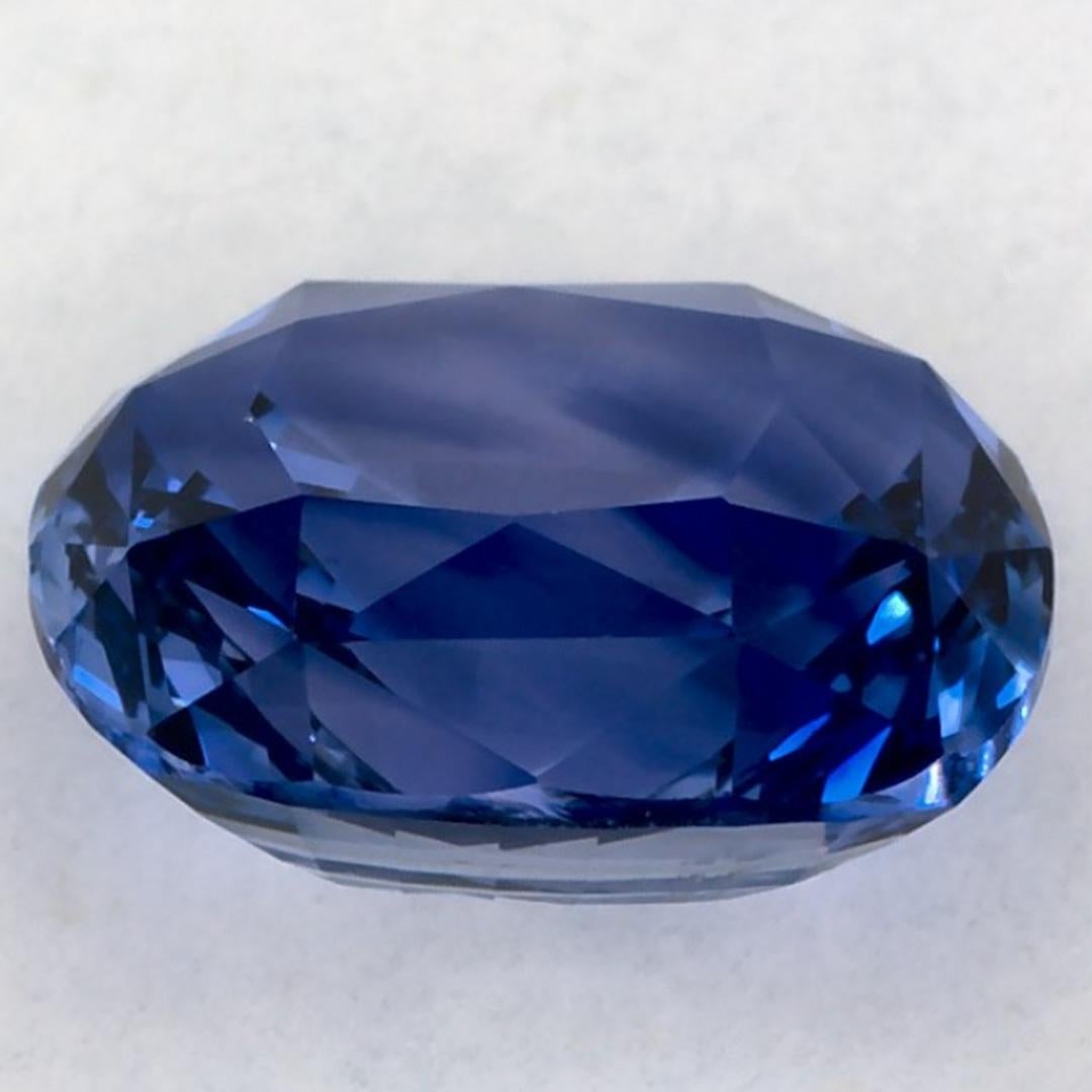 2.99 Karat Blauer Saphir Cushion Loser Edelstein im Zustand „Neu“ im Angebot in Fort Lee, NJ