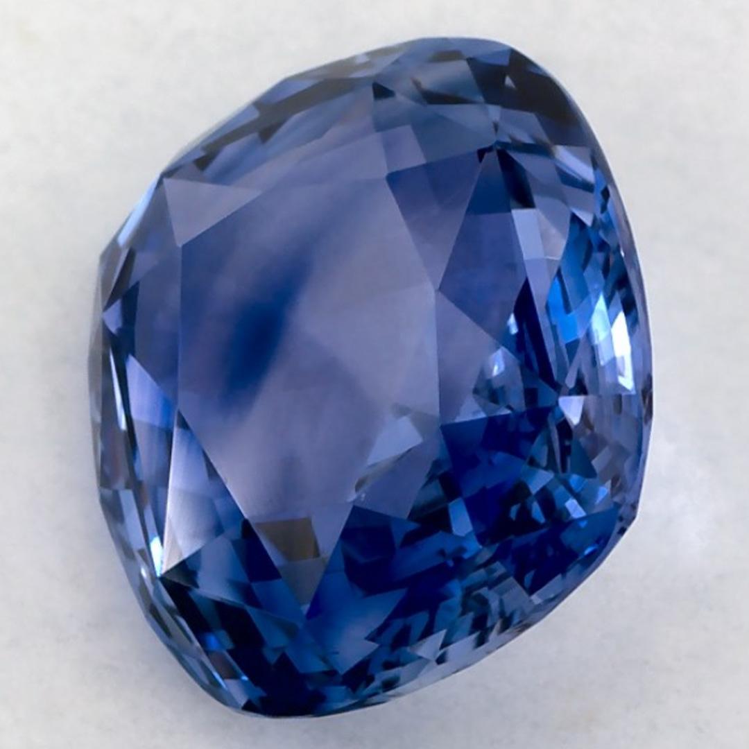 2.99 Karat Blauer Saphir Cushion Loser Edelstein Damen im Angebot