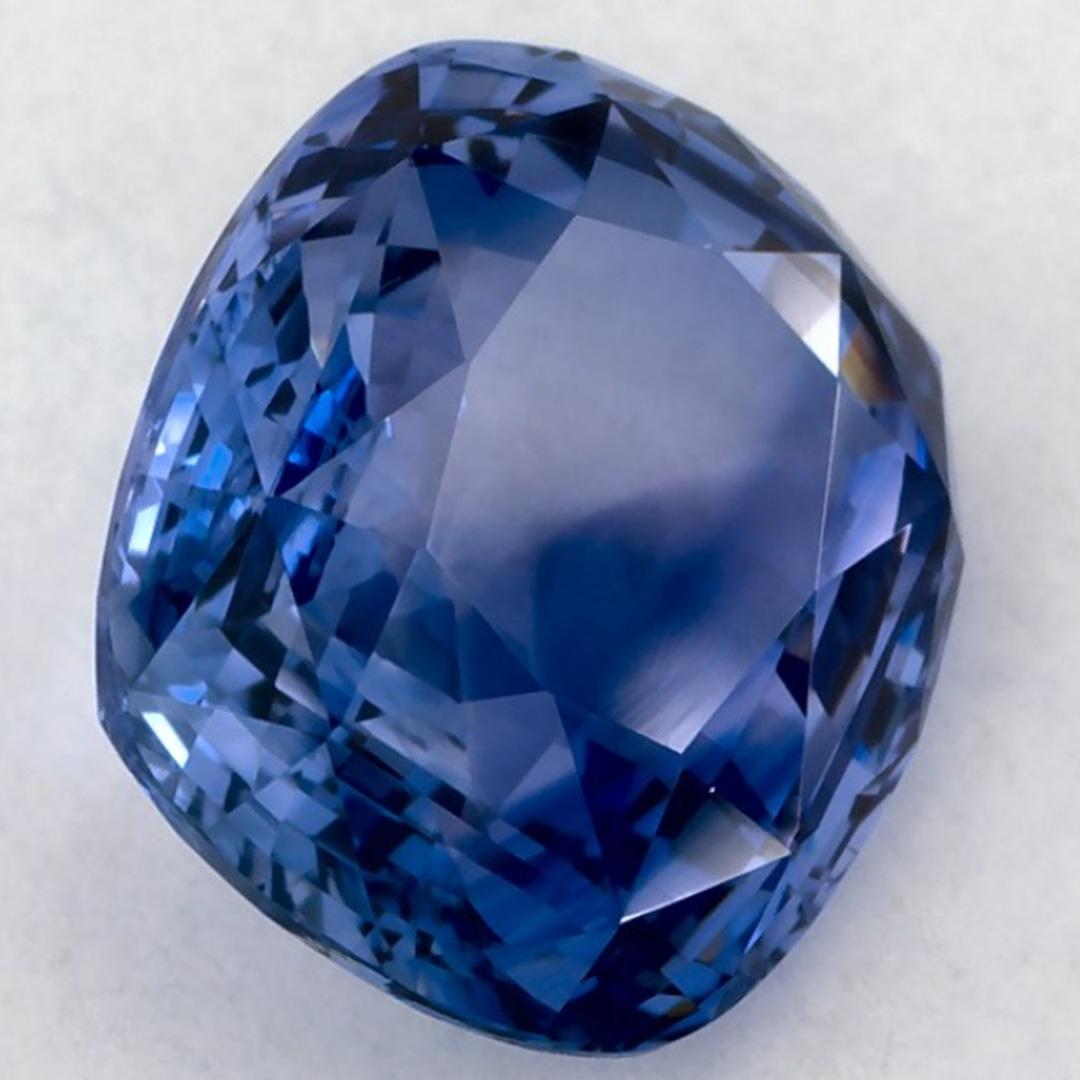 2.99 Karat Blauer Saphir Cushion Loser Edelstein im Angebot 2