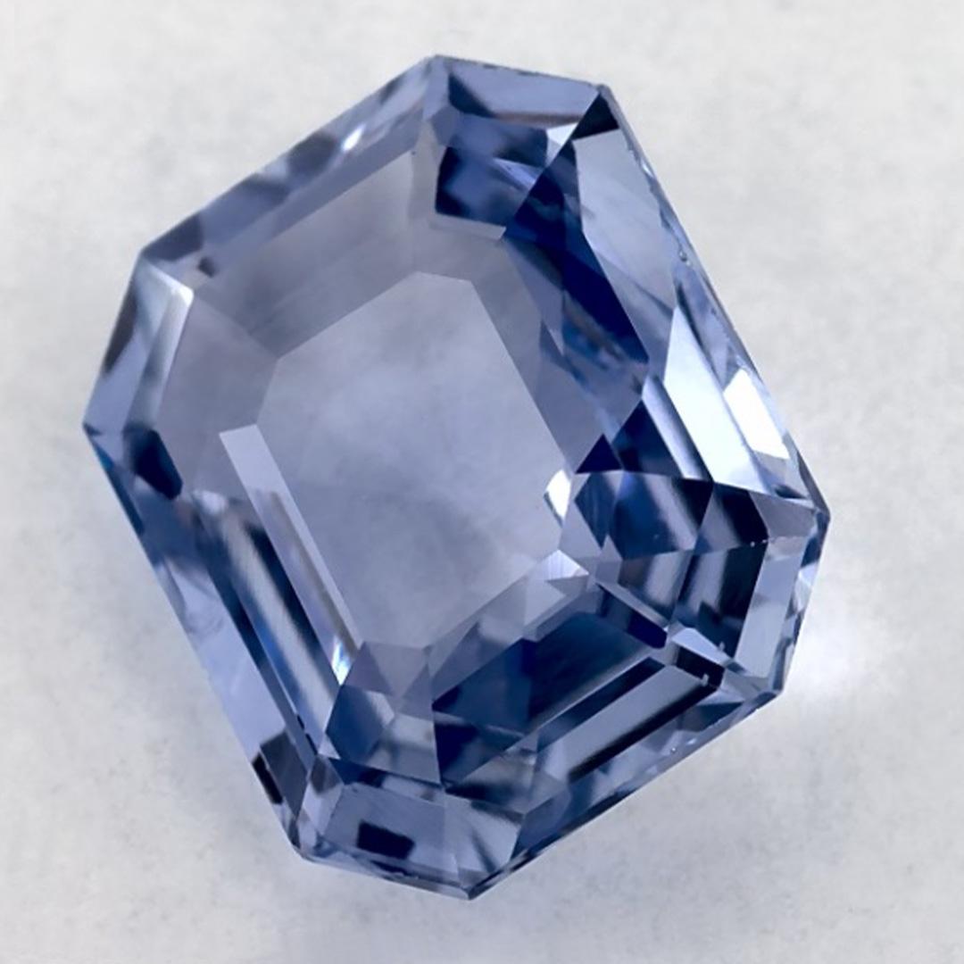 2.99 Ct Blue Sapphire Octagon Cut Loose Gemstone In New Condition For Sale In Fort Lee, NJ