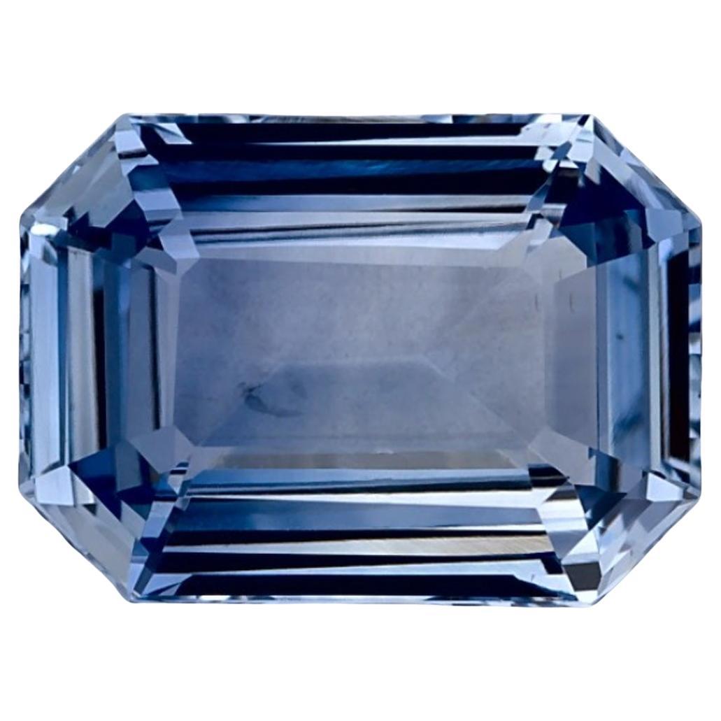 2.99 Ct Blue Sapphire Octagon Loose Gemstone For Sale