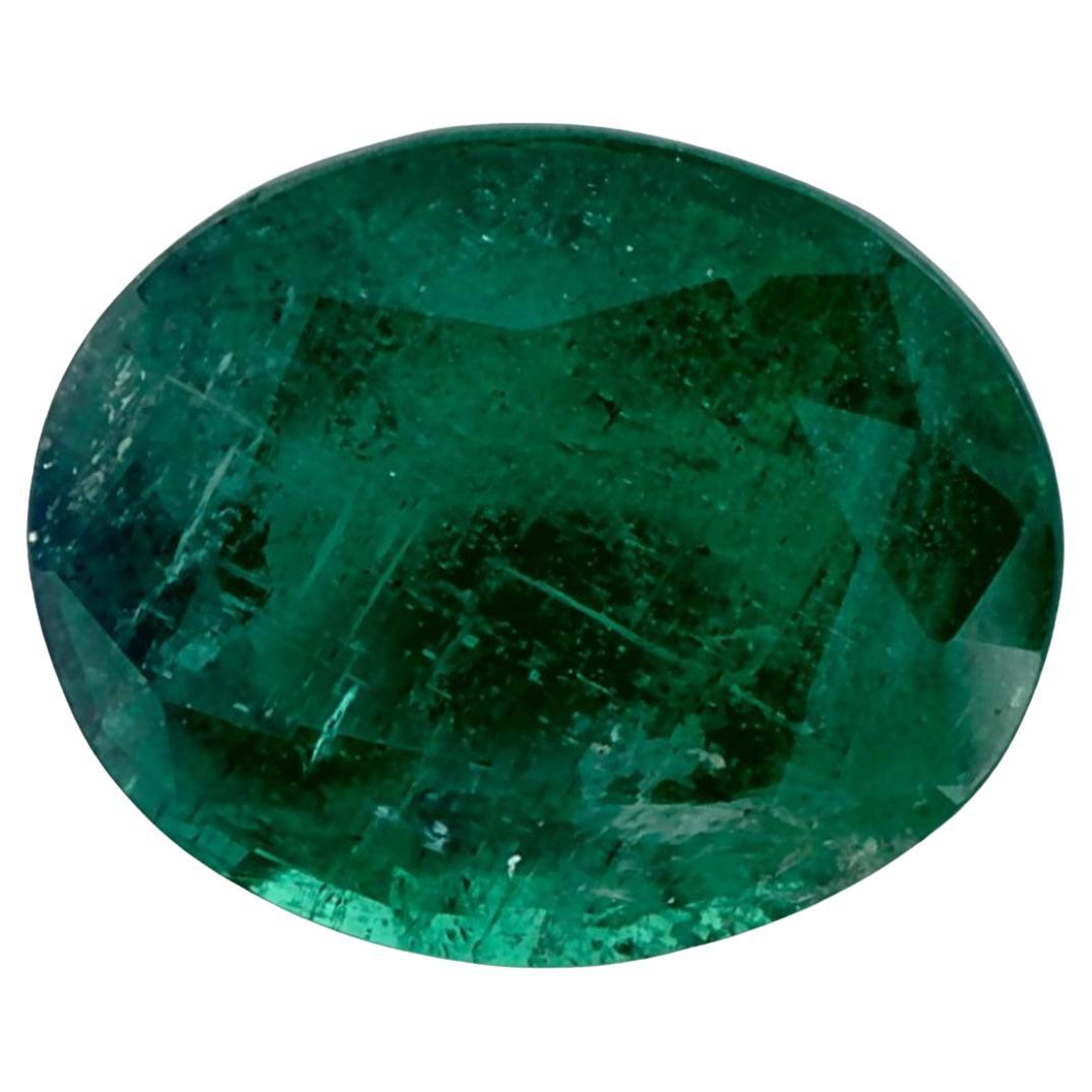 2.99 Karat Smaragd Oval Loser Edelstein
