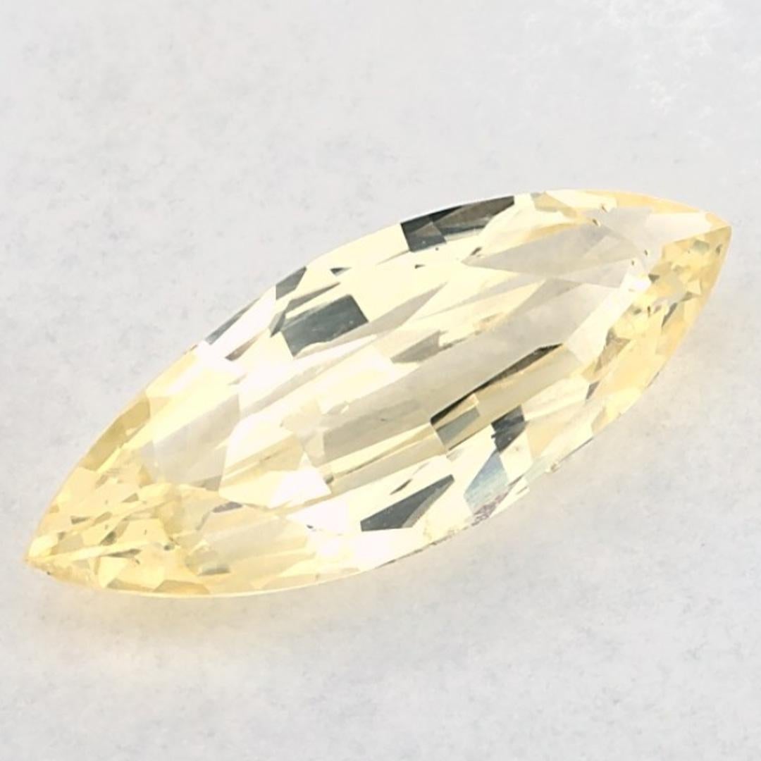 Marquise Cut 2.99 Ct Yellow Sapphire Marquise Loose Gemstone For Sale