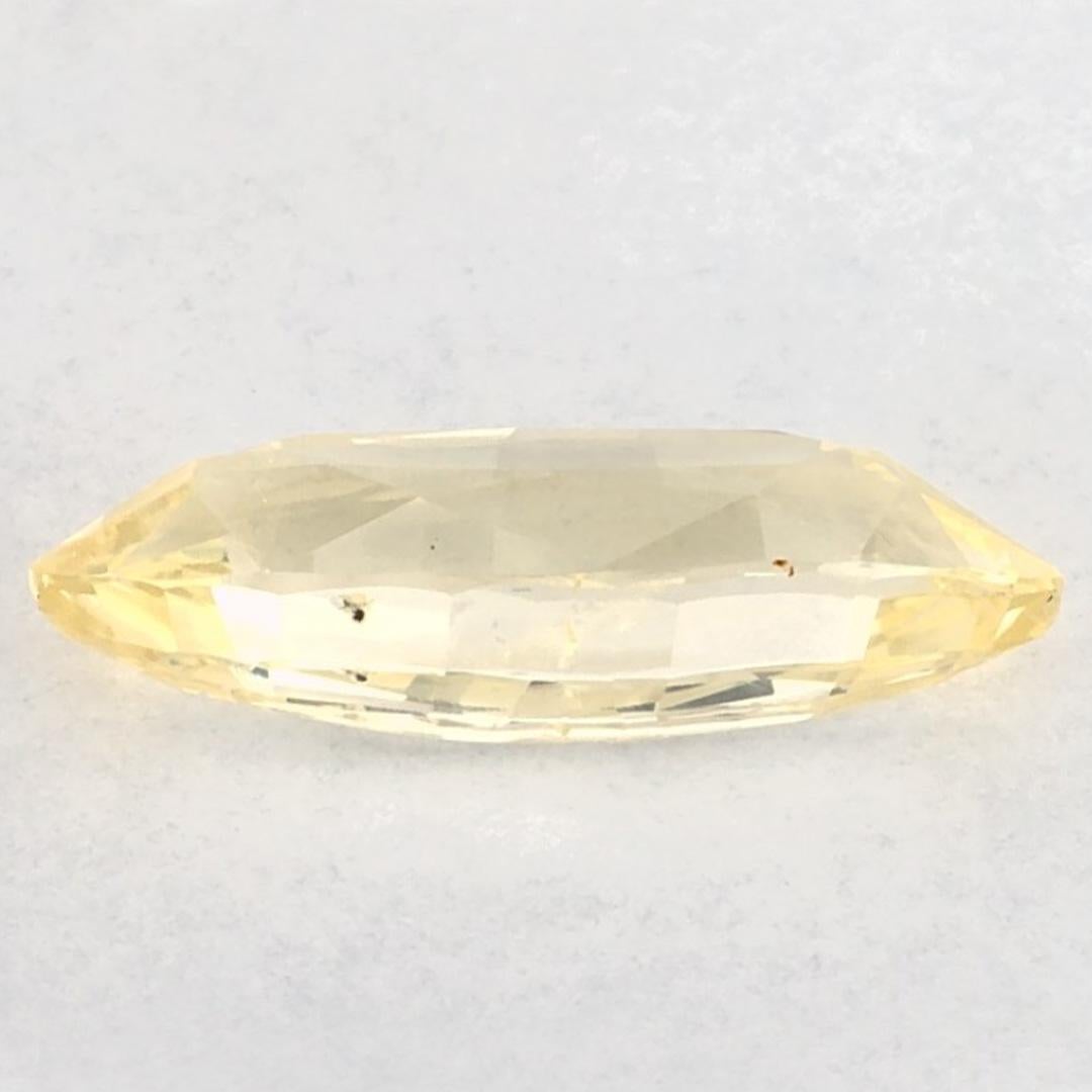 2.99 Ct Yellow Sapphire Marquise Loose Gemstone In New Condition For Sale In Fort Lee, NJ