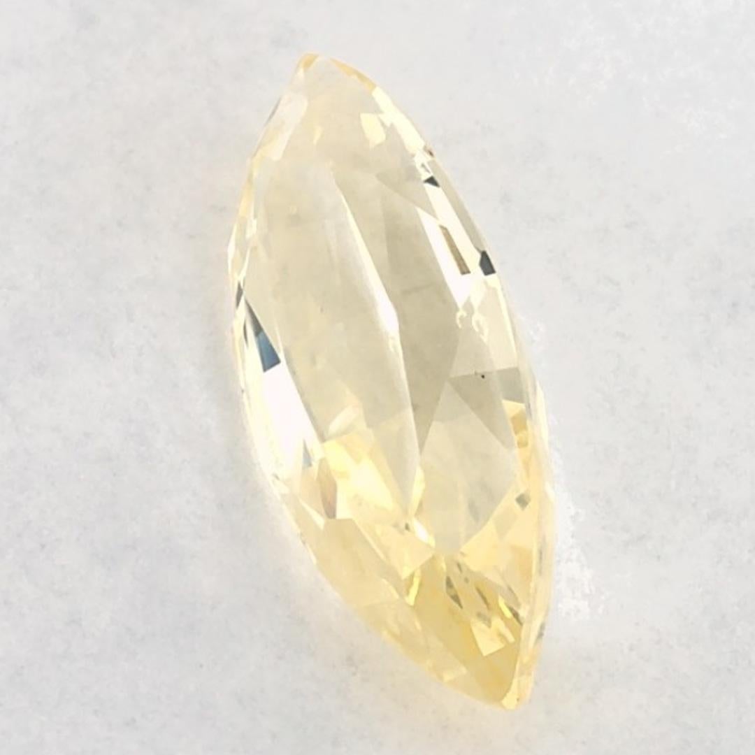 Women's 2.99 Ct Yellow Sapphire Marquise Loose Gemstone For Sale