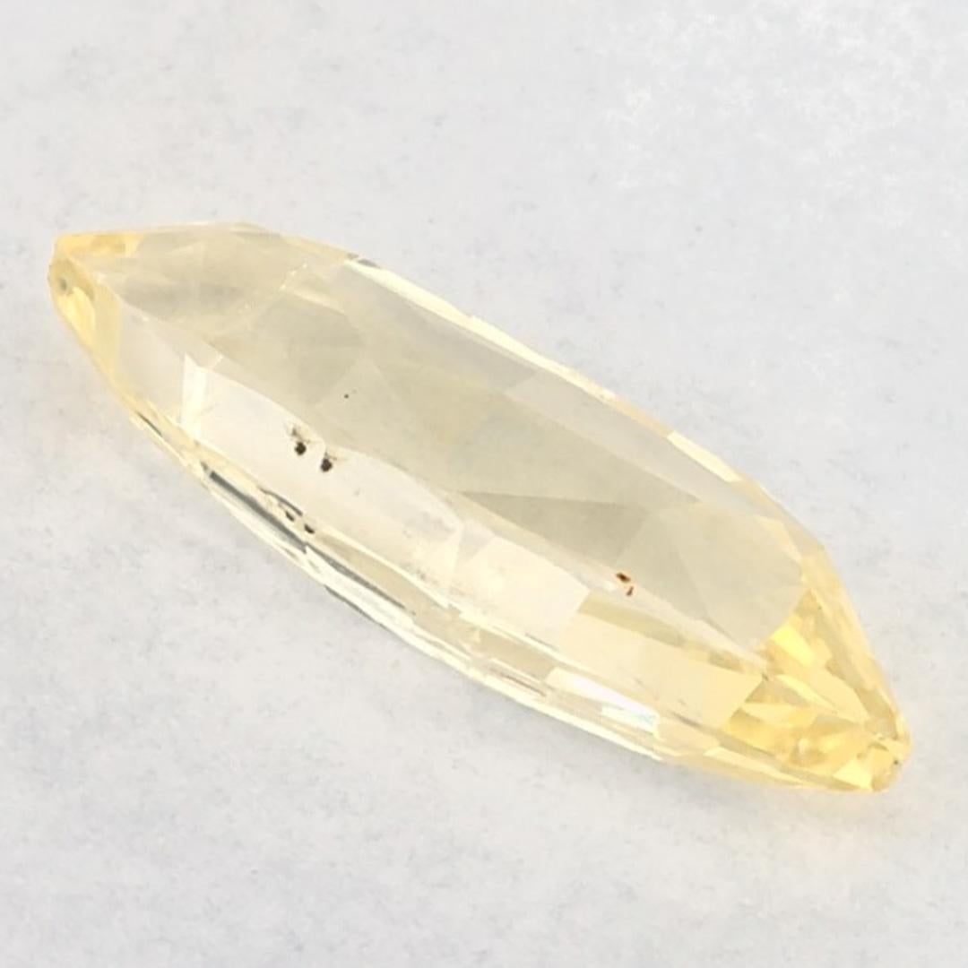 2.99 Ct Yellow Sapphire Marquise Loose Gemstone For Sale 1