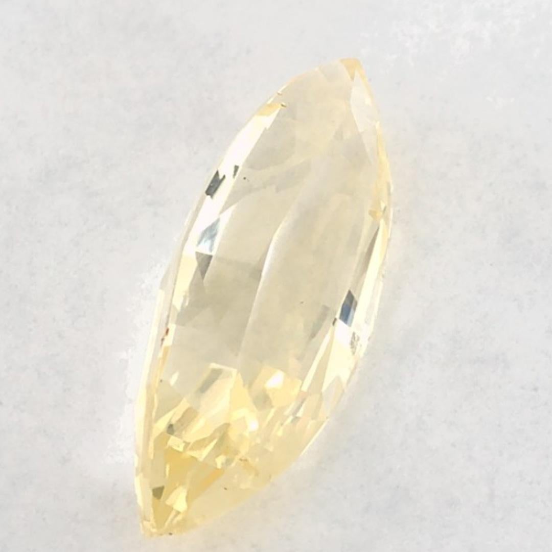 2.99 Ct Yellow Sapphire Marquise Loose Gemstone For Sale 2