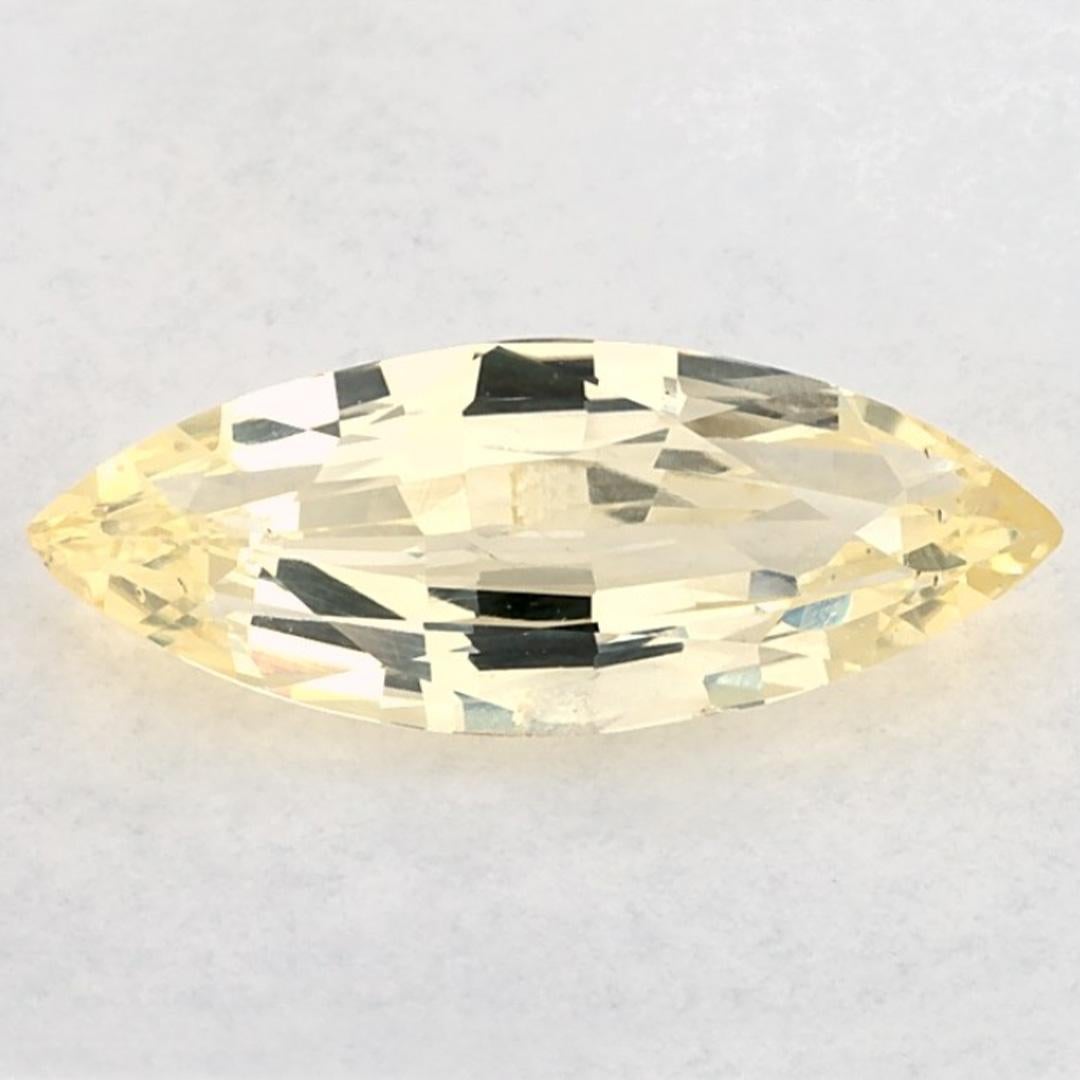 2.99 Karat Gelber Saphir Marquise Loser Edelstein