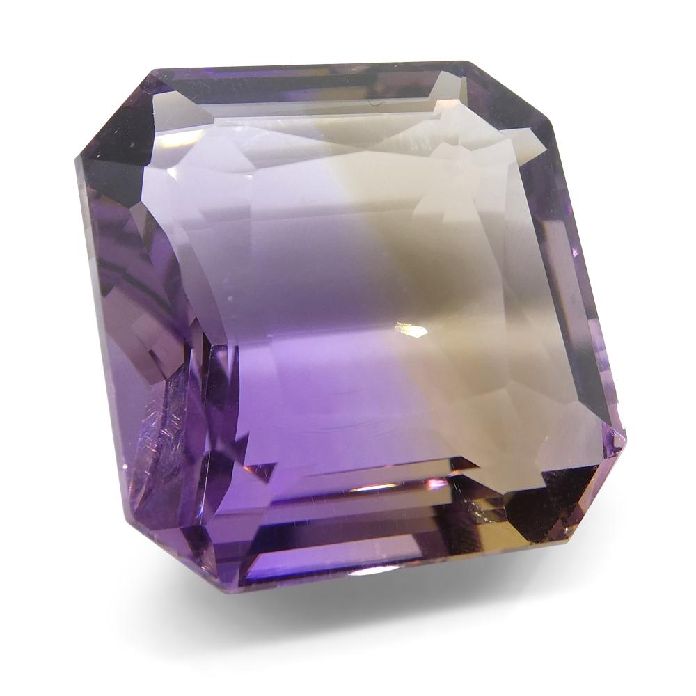 Ametrine carrée 29,92 carats, 100 % naturelle, pierre unique très rare du Brésil Unisexe en vente