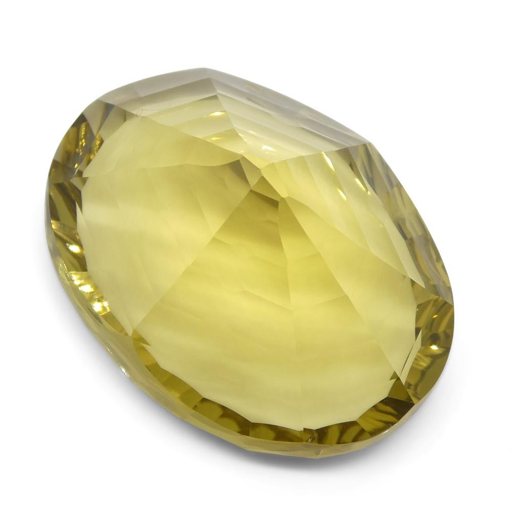 Oval Cut 29.92ct Oval Citrine Fantasy/Fancy Cut For Sale