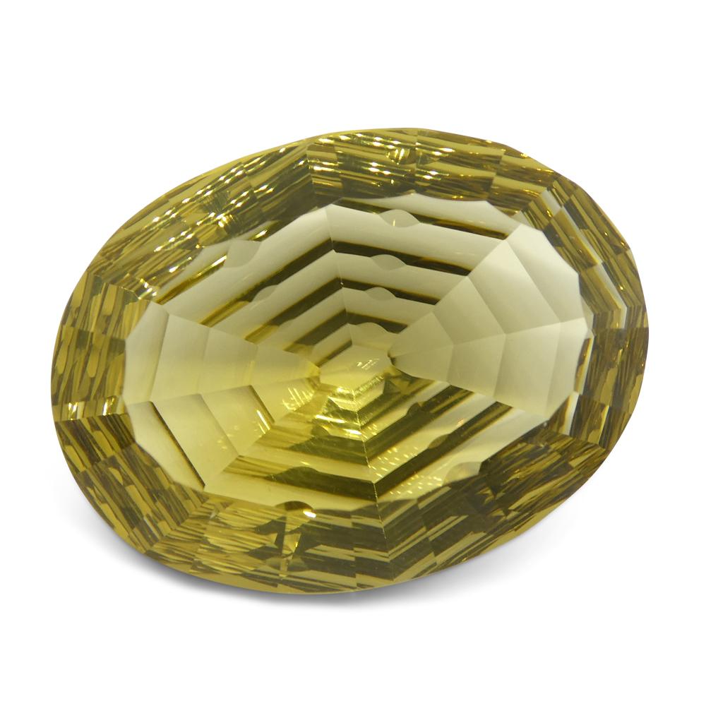 29.92ct Oval Citrine Fantasy/Fancy Cut In New Condition For Sale In Toronto, Ontario