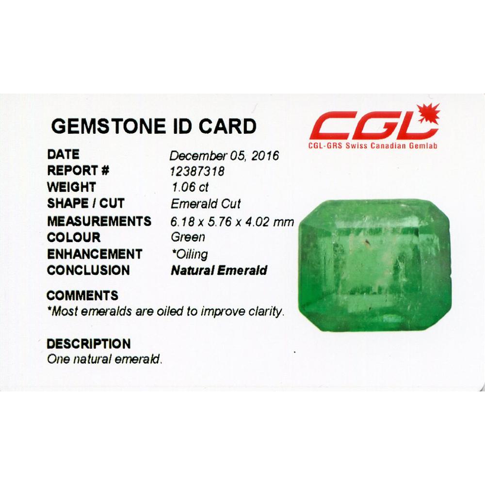 Description:

Gem Type: Emerald 
Number of Stones: 2
Weight: 2.99 cts
Measurements: 7.76 x 6.47 x 4.26 mm and 7.85 x 6.37 x 4.74 mm
Shape: Emerald Cut
Cutting Style Crown: Step Cut
Cutting Style Pavilion: Step Cut 
Transparency: Transparent
Clarity: