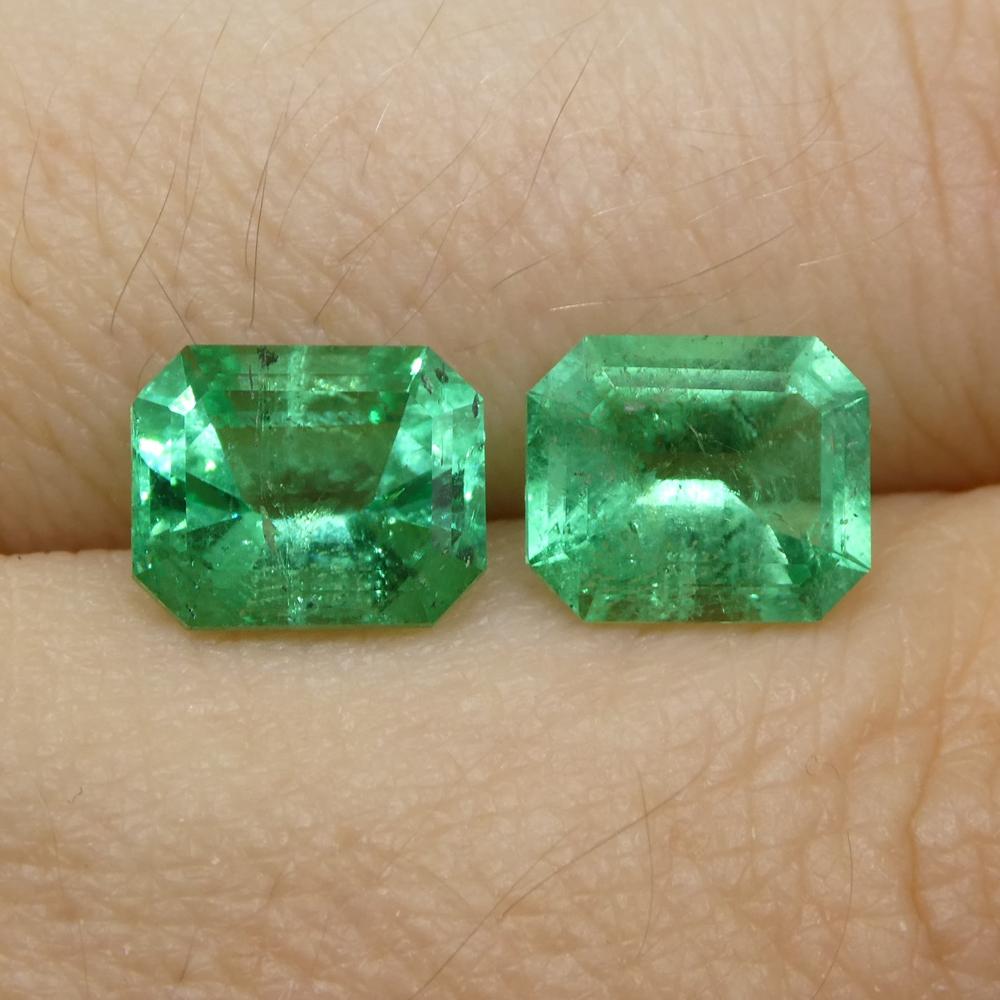 different cuts of emeralds