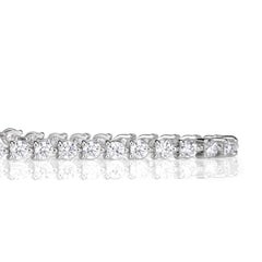 Pulsera de tenis con diamantes redondos talla brillante de 2,99 ct en oro blanco de 14 quilates