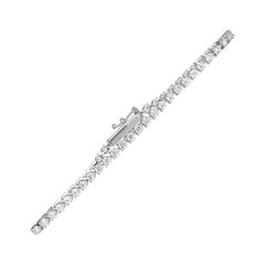 2.99ct Round Brilliant Cut Diamond Tennis Bracelet in 14K White Gold