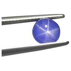 Zafiro Estrella Azul Cabujón Redondo 2,99ct de Birmania, sin calentar