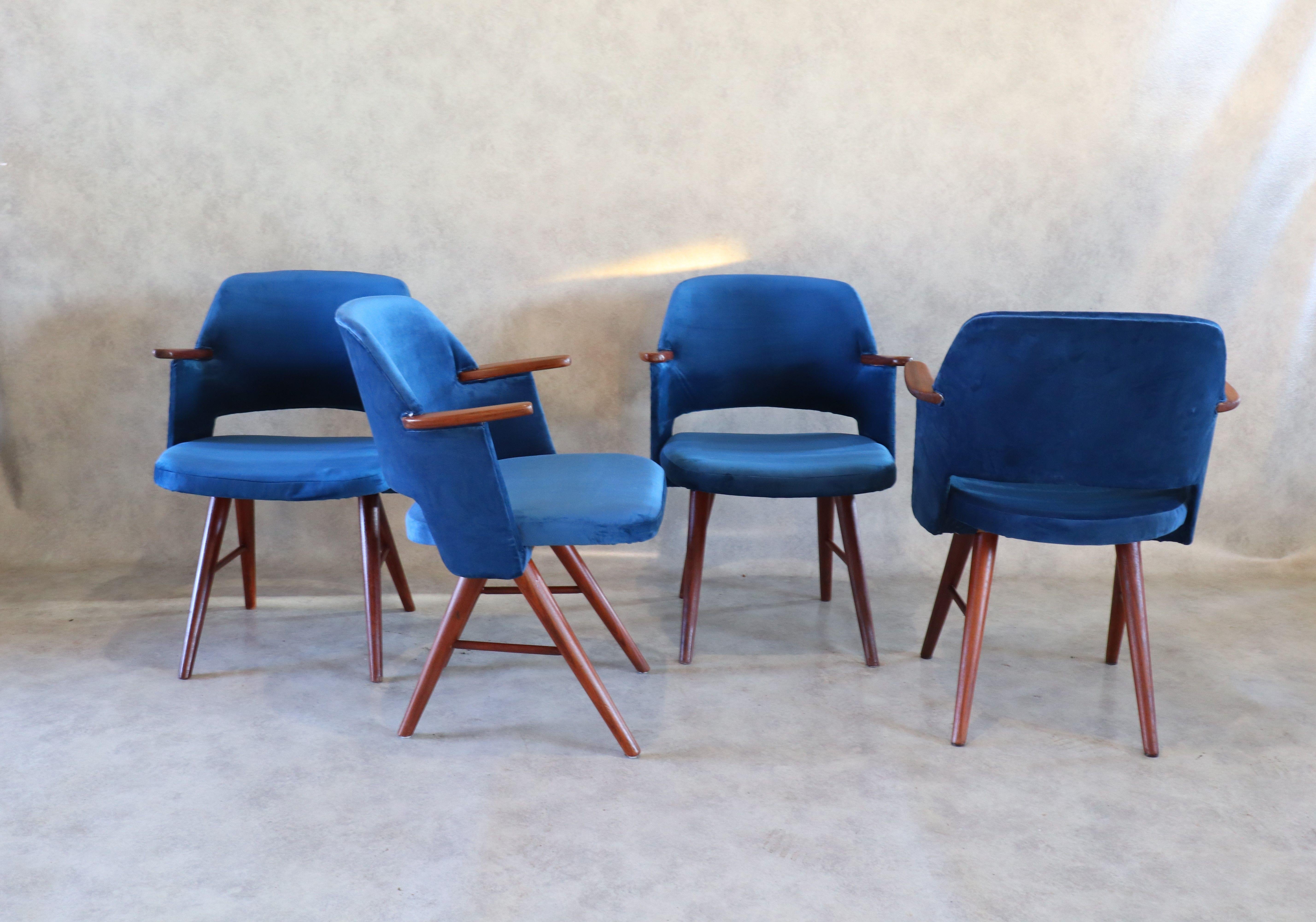 Mid-Century Modern 29th Century Teak Dining Chairs by Cees Braakman for Pastoe, 1960 Set of 4