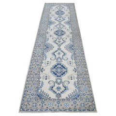 2
9 "x10
7" Vintage Look Kazak Geometrisches Design Läufer Reine Wolle Handgeknüpft Teppich