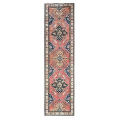 2'9"x11' Pink Vintage Persian Tabriz Hand Knotted Pure Wool Runner Oriental Rug