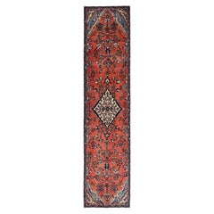 2'9"x12'2" Sunset Colors Vintage Persian Bibikabad Wool Hand Knotted Runner Rug