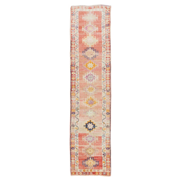 2.9x12.3 Ft Traditional Hand Knotted 1950s Turkish Runner Rug for ...