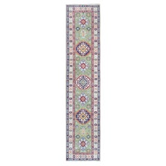 2'9 "x12'9" Greene & Greene Greene con Medaglioni Tribali Annodato a Mano Runner in Lana