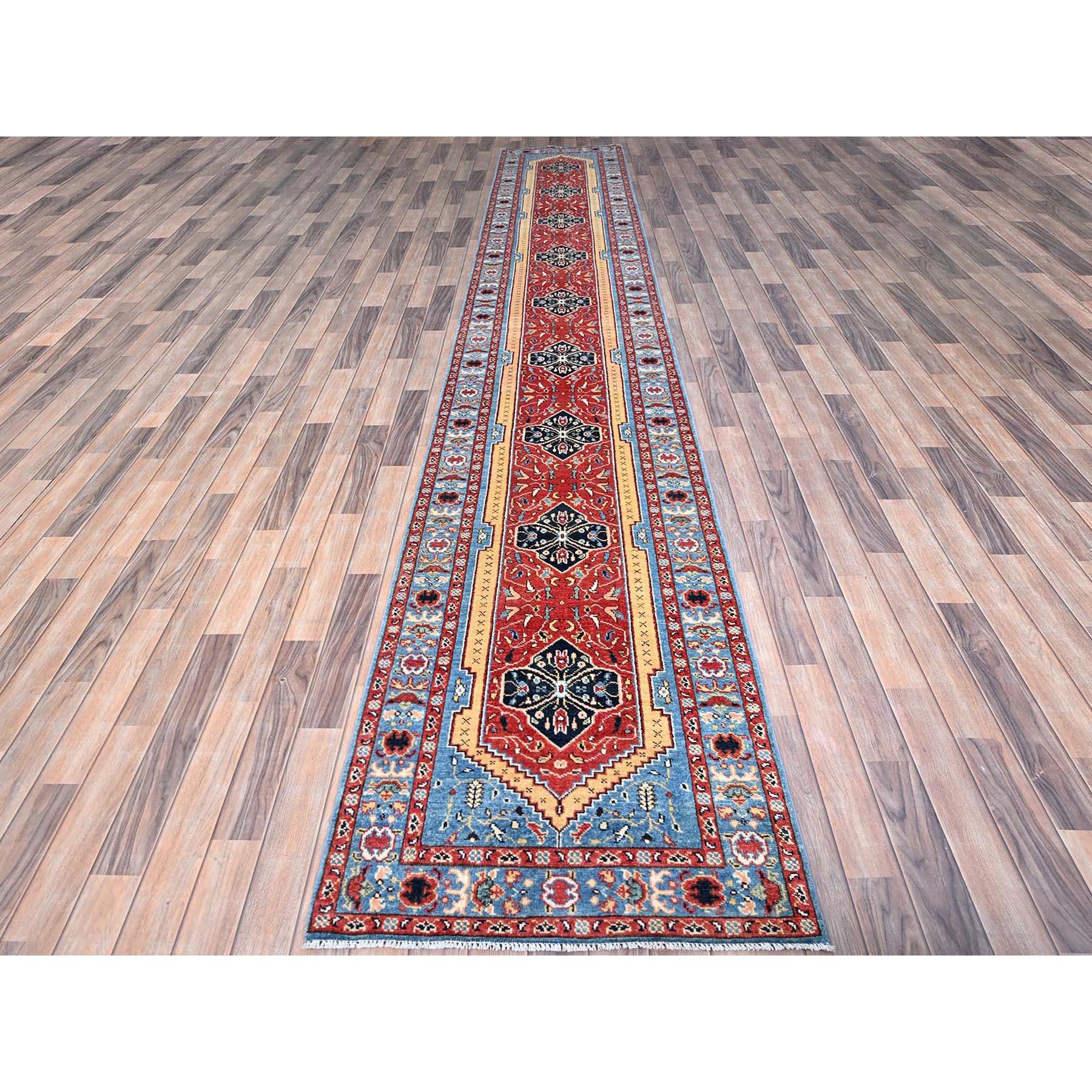 This is a truly genuine one-of-a-kind Afghan Peshawar with Serapi Heriz Design, Soft Wool Hand Knotted, Oriental Rug. It has been Knotted for months and months in the centuries-old weaving craftsmanship techniques by artisans
Primary materials: