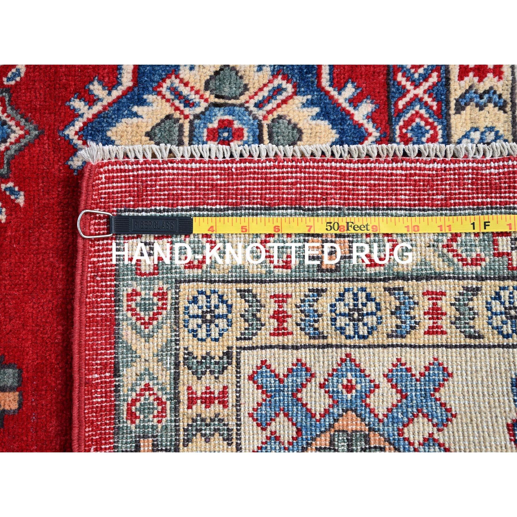 Lana Tappeto orientale Jubilee Gray Wool Afghan Geometric Super Kazak XL Runner 2'9 