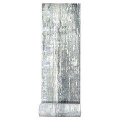 2
9"x23
8" Sonic Gray Abstract Design Wool and Silk XL Runner Hand Knotted Rug 2
9"x23
8" Sonic Gray Abstract Design Wool and Silk XL Runner Hand Knotted Rug