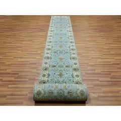 2'9 "x24'3" Sapphire Blue annodato a mano interamente in lana Shah Abbas XL Runner Oriental Rugs