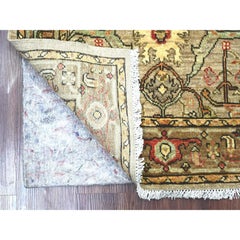 2'9"x4'10" Brown Peshawar with Bijar Garus Design Hand Knotted Wool Oriental Rug
