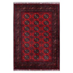 2
9 "x4
4" Red Princess Bokara with Medallions Design 100% Wool Hand Knotted Rug