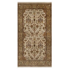 2'9"x5'1" Ivory Kashan Design 300 KPSI New Zealand Wool Hand Knotted Rug