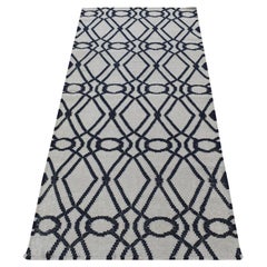 2'9''x6' Goose Gray, Wool, Hand Woven, Durie Kilim, Reversible, Runner Rug