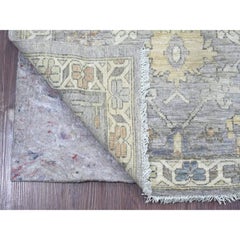 2'9 "x6' Grauer Peshawar mit Heriz All Over Design Handgeknüpfter Wollteppich