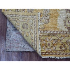 2'9"x6'2" Brown Afghan Angora Oushak Wool Hand Knotted Runner Oriental Rug