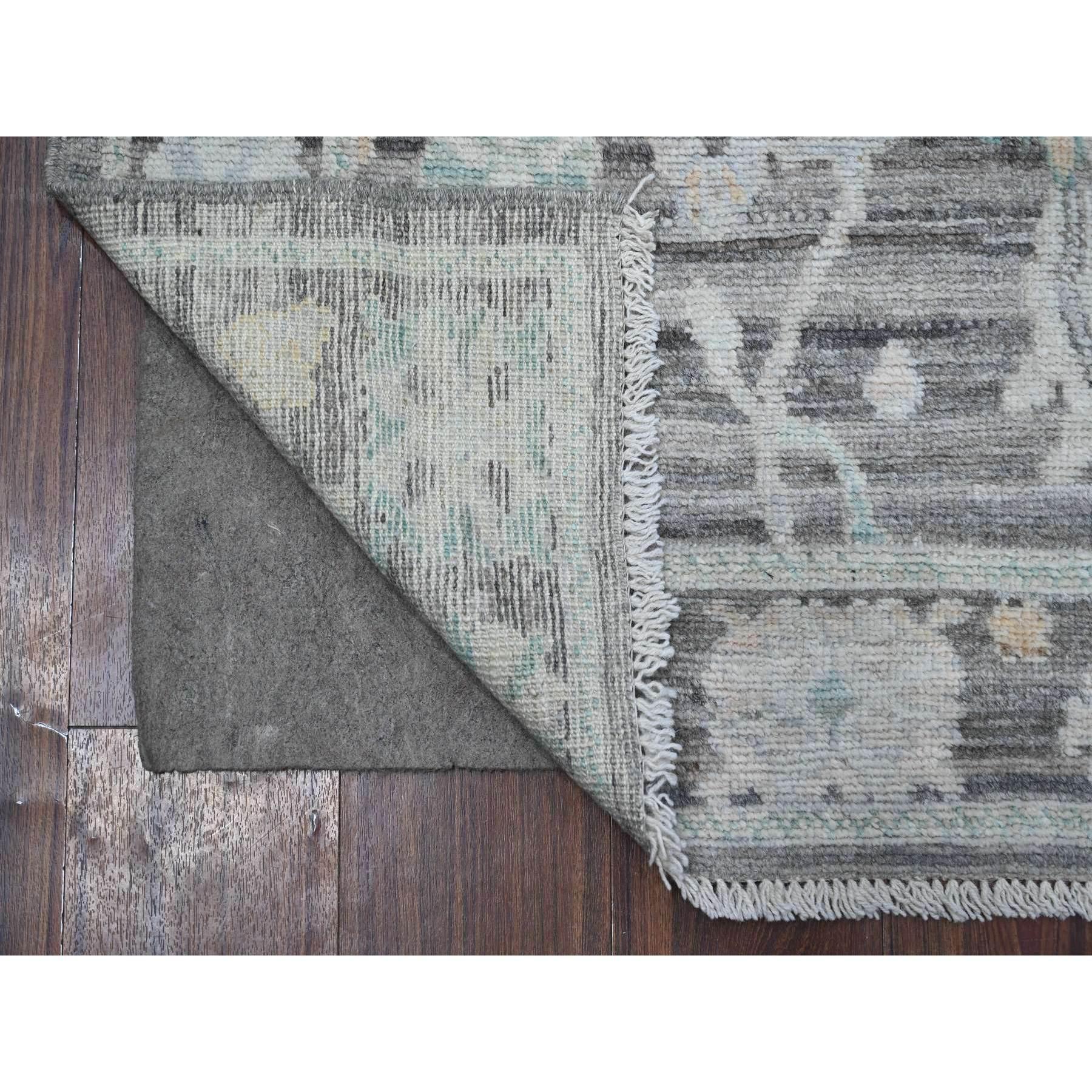 This is a truly genuine one-of-a-kind Angora Oushak, Hand Knotted, Pure Wool, Oriental Rug. It has been Knotted for months and months in the centuries-old weaving craftsmanship techniques by expert artisans.
Primary materials: Wool
Latex: No Pile